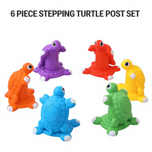Set di 6 Pietre di Equilibrio a Forma di Tartaruga per Bambini, Antiscivolo, per Gioco Interno/Esterno con Feedback Sensoriale Interattivo - Product Image 5