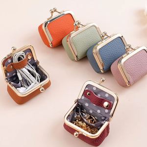 Women's Jewelry Case Bag Diamond Rings Necklaces <b>Earring</b> <b>Box</b> Storage Mini Coin Purse Compact Earphone Coin Pouch Lightweight - Product Image 1