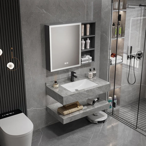 Bathroom Vanities Utility Sinks Custom Modern Design Wall-Mounted Ceramic Washbasin Customizable Cabinetry - Product Image 1