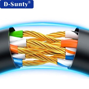 Cat5e UTP Round Ethernet <b>Cable</b> High Speed LAN Network Patch Cord <b>RJ45</b> Pure Copper Customizable 0.5-100m - Product Image 2