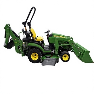 Tractor Utilitario Compacto John Deere 1027JS de 22 HP con Cargador Frontal, Excavadora Trasera, Segadora de Montaje Medio y Rodamiento de Motor para Agricultura y Paisajismo - Product Image 1