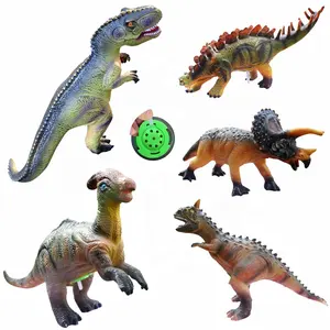 模拟恐龙40厘米乙烯基恐龙儿童恐龙玩具IC逼真音效新闻声音玩具