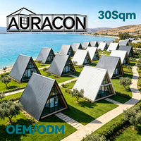 Maison préfabriquée modulaire moderne et respirante, structure en acier, design élégant pour hôtel, complexe hôtelier, parc, camping, conception de modèle 3D