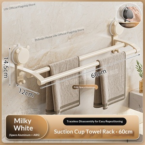 <span class=keywords><strong>Toallero</strong></span> Doble Duradero con Ventosas Gris Metálico, <span class=keywords><strong>Sin</strong></span> Perforaciones, Gancho <span class=keywords><strong>de</strong></span> <span class=keywords><strong>Pared</strong></span> para Almacenamiento en Baño y Hogar - Product Image 6