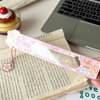 Règle oscillante en acrylique transparent de 15 cm, personnalisée, motif chien mignon, jouet de bureau Kawaii à tête mobile, papeterie pour étudiants, vente en gros