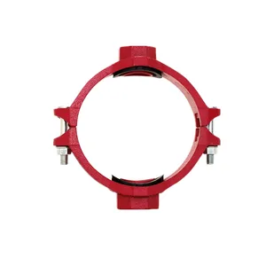 Abrazadera de acoplamiento flexible para sistema de aspersores de fuego, acoplamiento rígido de hierro, acanalado