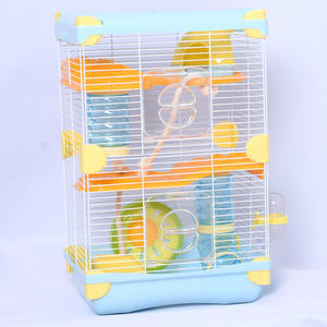 Petite cage à <span class=keywords><strong>hamster</strong></span> en plastique à trois niveaux et villa avec tunnel jouet et maison de nid - Product Image 3