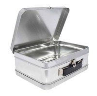 Boîte en fer blanc de qualité alimentaire rectangulaire en métal personnalisé en gros mini boîte à déjeuner en étain