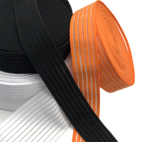 Bande élastique médicale, sangle en latex, service OEM ODM personnalisé, tissage en soie de poisson, 100% polyester, élastique plat pour chaussures, élastique souple