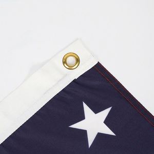 Drapeau américain brodé double face 3x5 pieds en tissu Oxford 210D de haute qualité, avec logo personnalisé, mât en aluminium, personnalisable pour l'extérieur - Product Image 4