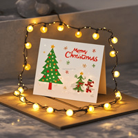 Cartes de remerciement personnalisées pour les petites entreprises, logo en feuille d'or, papier noir mat, design pliable A6 avec pochette d'enveloppe