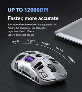 Bán Hot t-wolf X3 RGB Tri chế độ Trọng lượng nhẹ paw3311 cảm biến eSports có thể sạc lại rỗng 12000DPI <span class=keywords><strong>6D</strong></span> không dây bt5.1 Chuột chơi game - Product Image 5
