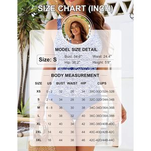 Maillot de bain tankini deux pièces pour femme FOXA, imprimé floral, effet ventre plat, couvrance intégrale, col plongeant, en Spandex et Polyester - Product Image 6