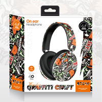 Casque sans fil BT610 pour peinture, casque de jeu graffiti, casque stéréo supra-auriculaire, casque BT avec micro LED