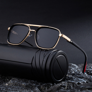 Occhiali da <span class=keywords><strong>Sole</strong></span> Partagas all'Ingrosso, alla Moda, con Logo Personalizzato, Montatura Quadrata a Doppio Ponte, Cerniera a Molla, Protezione UV400, per Uomo - Product Image 2