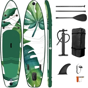 A&<span class=keywords><strong>BBOARD</strong></span> Planche à pagaie gonflable unisexe rose 10'6 pieds certifiée CE, charge maximale 135 kg, garantie 1 an, accessoires inclus pour le surf - Product Image 1