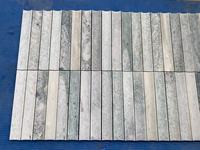 Carreaux de mosaïque en travertin beige à motif cannelé concave pour dosseret de cuisine de décoration murale de salle de bain