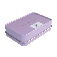Boîte rectangulaire en fer blanc petit métal universel USB Flash Drive Case bijoux rectangulaire fenêtre boîte en fer main Spinner emballage boîte en fer blanc