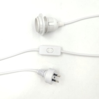 Cordon d'alimentation US AU UK EU vers E14 E27, support de lampe à vis, tête de lampe suspendue LED avec interrupteur 303, câble d'extension, fil électrique