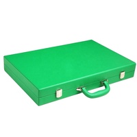 Ensembles de sacs de voyage de backgammon en cuir personnalisés Ensembles de backgammon en cuir de luxe antique de 19 pouces pour les jeux d'échecs de table
