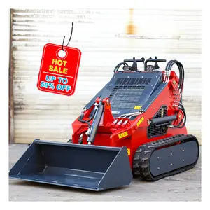 China Brand New Agricultural Construction Machines 380kg Mini Skid Steer Loader With Track For Sale