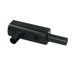 Custom High Precision CNC <b>Machining</b> <b>Service</b>, Black Anodized Aluminum Inline Adapter & Manifold for Fluid Transfer Systems - Product Image 6