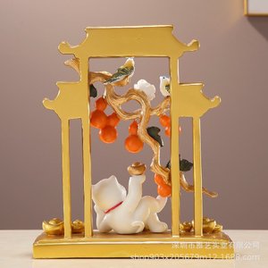 Arbre de fortune chat porte-bonheur Wufu Linmen ornement entrée bureau magasin réception décoration pendaison de crémaillère ouverture cadeaux - Product Image 4