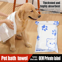 Vente directe d'usine serviette de bain jetable pour animaux de compagnie serviette de bain pour animaux de compagnie très absorbante serviette de bain pour animaux de compagnie domestique serviettes jetables pour animaux de compagnie