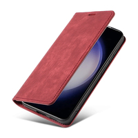 Étui portefeuille à rabat en cuir PU pour Samsung S25 Ultra/Edge/Plus/S25 FE/S24 avec porte-cartes et support, Housse professionnelle en gros