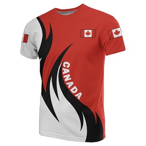 T-shirt imprimé à la demande pour hommes, <span class=keywords><strong>chemise</strong></span> décontractée, feuille d'érable rouge, emblème National canadien, vente en gros, grande taille, 2023 - Product Image 4