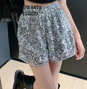 <strong>Golden</strong> Sequins <strong>Tops</strong> for Womens Custom Vintage Casual Women's Cotton T-shirtss <strong>Crop</strong> Tight <strong>Tops</strong> With Puff Print Manufacturer Direct - Product Image 5