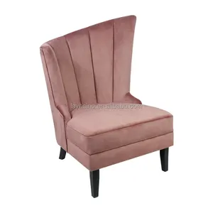 Ziye — chaise pivotante nordique, fauteuil à dossier en velours rose, design de luxe pour le salon