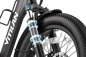 Vélo électrique tout-terrain VITILAN U3, entrepôt UE/Royaume-Uni, pneus larges 20 pouces, batterie 48V 13Ah, 750W, vélo de ville électrique, conduite hors route - Product Image 6