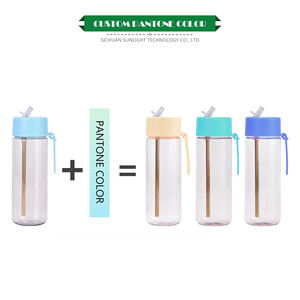 Bouteille d'eau en Tritan noir gobelet sans Bpa 25 oz gobelet en plastique réutilisable en vrac tasse à <span class=keywords><strong>patron</strong></span> personnalisée avec couvercles et pailles - Product Image 4