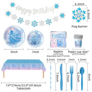 <strong>Frozen</strong> Princess-themed Birthday Happy Tableware Set Snowman Children's Birthday <strong>Party</strong> Disposable Paper <strong>Plate</strong> - Product Image 6