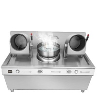 SEMIKRON 220V/380V Robot de Cuisson Commercial Automatique de Type Tambour Électrique Personnalisé en Acier Inoxydable 5000-10000W pour Wok