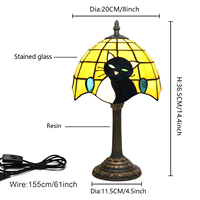 Lampe de chevet moderne en vitrail, best-seller, lampe de table artisanale personnalisée pour filles, cadeaux d'anniversaire pour enfants, lampe chat jaune