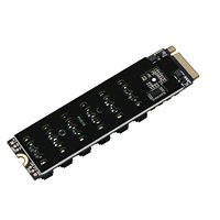 PH516-V1.1 Pcie Riser Nvme M.2 - 6 Sata Adaptör Sabit Disk Genişletici PCIE Adaptör Riser Masaüstü Bilgisayarlar için