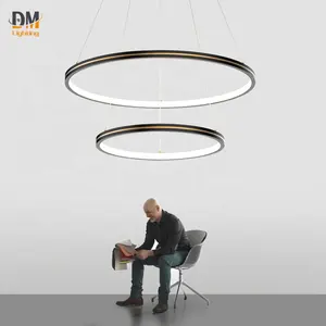 Plafonnier Led suspendu en fer noir, produit de luxe, design moderne, éclairage d'intérieur, luminaire décoratif de plafond, idéal pour un salon, une salle à manger ou des escaliers