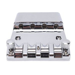 Pont de <span class=keywords><strong>basse</strong></span> compatible <span class=keywords><strong>Rickenbacker</strong></span> 4 cordes, 18 mm, réglable, avec sellettes en alliage de zinc plaqué Chrome - Product Image 4