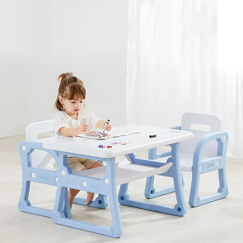Hot Sale Wholesale Kids Kindergarten Children Pe Plastic Table Kids Study Table Child Table Set
