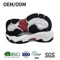 Semelles de chaussures en caoutchouc, mousse TPU, TPR, style rétro chunky, avec amortissement mécanique et soutien de la voûte plantaire, vente en gros