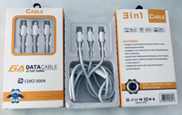 Câble de charge Type-C 3-en-1 en nylon blanc 66W ultra-rapide pour iPhone 16 Pro Max/téléphones mobiles, vente en gros depuis Shenzhen, MOQ 30 pièces