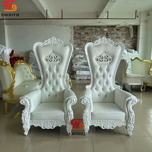 Silla de Trono de Cuero PU Rosa, Estilo Europeo, de Respaldo Alto, con una Sola Plaza, para Bodas, con Patas de Metal Resistentes, Nueva Llegada - Product Image 3