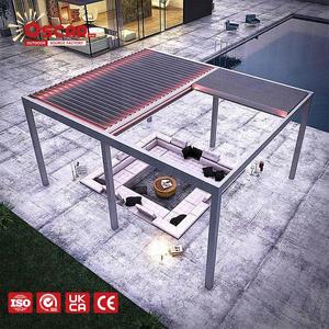 Carpa de Jardín para Todo Clima con Estructura Metálica y Estilo Romano, Pérgola Retráctil para Diversos Escenarios - Product Image 1