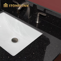Stonelink bonne qualité diverses tailles personnalisées galaxie noire dalles de granit pour comptoirs