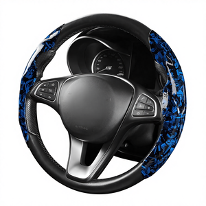 Cubierta de Volante de Fibra de Carbono Forjada, Diseño de Camuflaje de 2 Piezas, Ajuste Universal, Antideslizante, para Volantes en Forma de D - Product Image 1