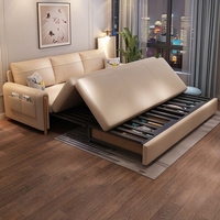 Canapé-lit pliable convertible moderne minimaliste en métal, amovible, lavable, compact, extensible, avec rangement, pour petits salons