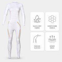 Conjunto de Ropa Deportiva de Compresión Blanca Personalizada al por Mayor para Hombre, Malla de Nido de Abeja, Secado Rápido, para Ciclismo, Senderismo, Escalada en Interiores, OEM