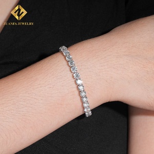ZUANFA JEWELRY - Brazalete de Tenis de Lujo con Diamantes Cultivados en Laboratorio de 5 mm, Corte Brillante Redondo, Certificado IGI, Chapado en Oro Blanco, Unisex - Product Image 1